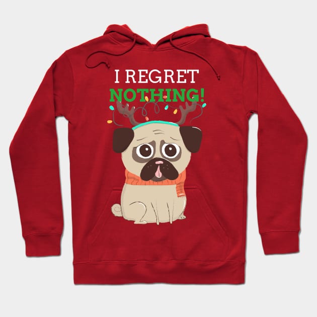 Christmas pug Hoodie by Carlosj1313